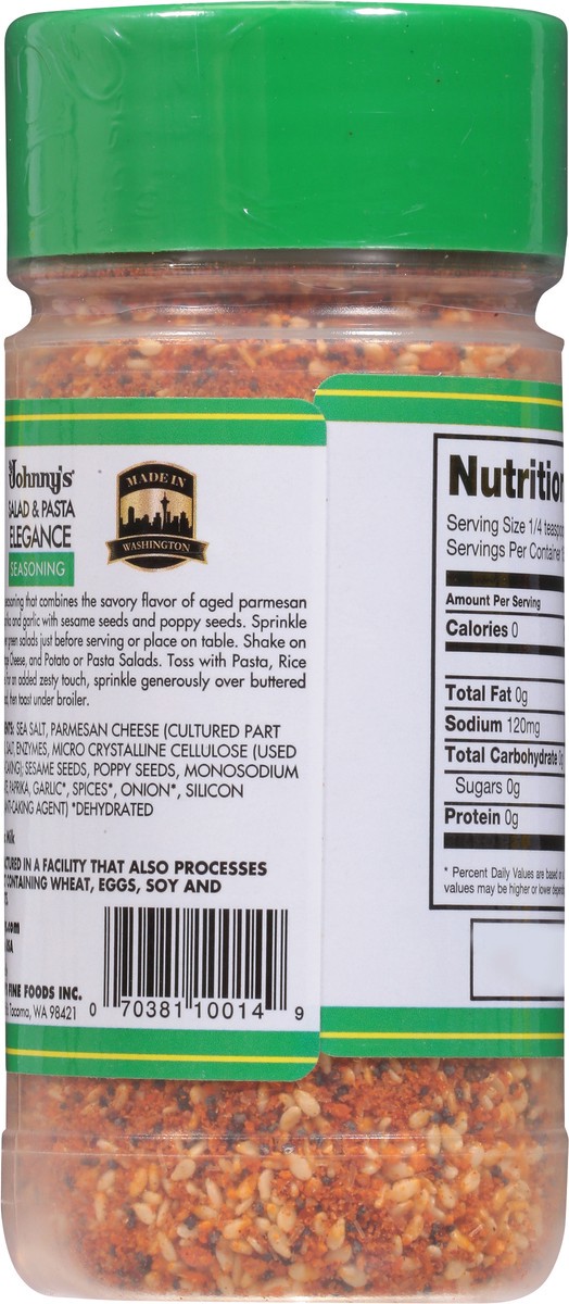 slide 6 of 9, Johnny's Salad & Pasta Elegance Seasoning 5.5 oz, 5.5 oz