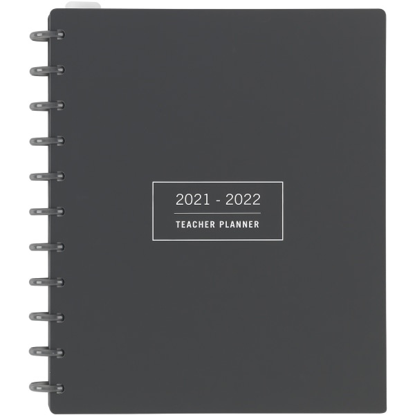 slide 1 of 5, TUL Discbound Monthly Teacher Planner, Letter Size, Gray, July 2021 To June 2022, 1 ct