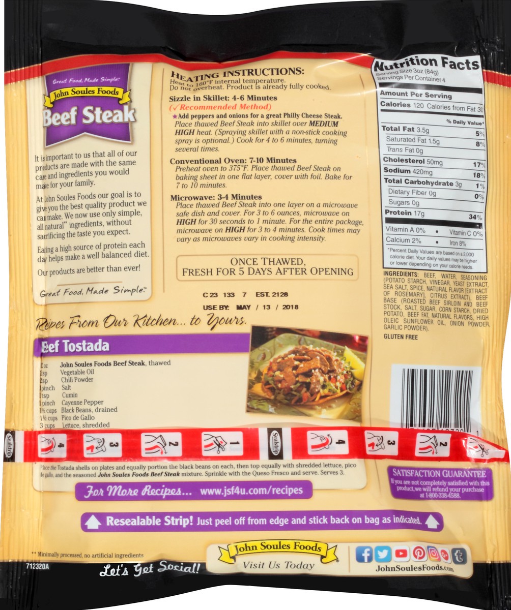 slide 2 of 6, John Soules Foods Steak Strips, 12 oz, Frozen, 1 ct