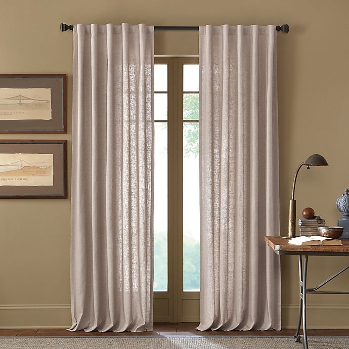 slide 1 of 1, Cambria Malta Rod Pocket/Back Tab Window Curtain Panel - Linen, 108 in