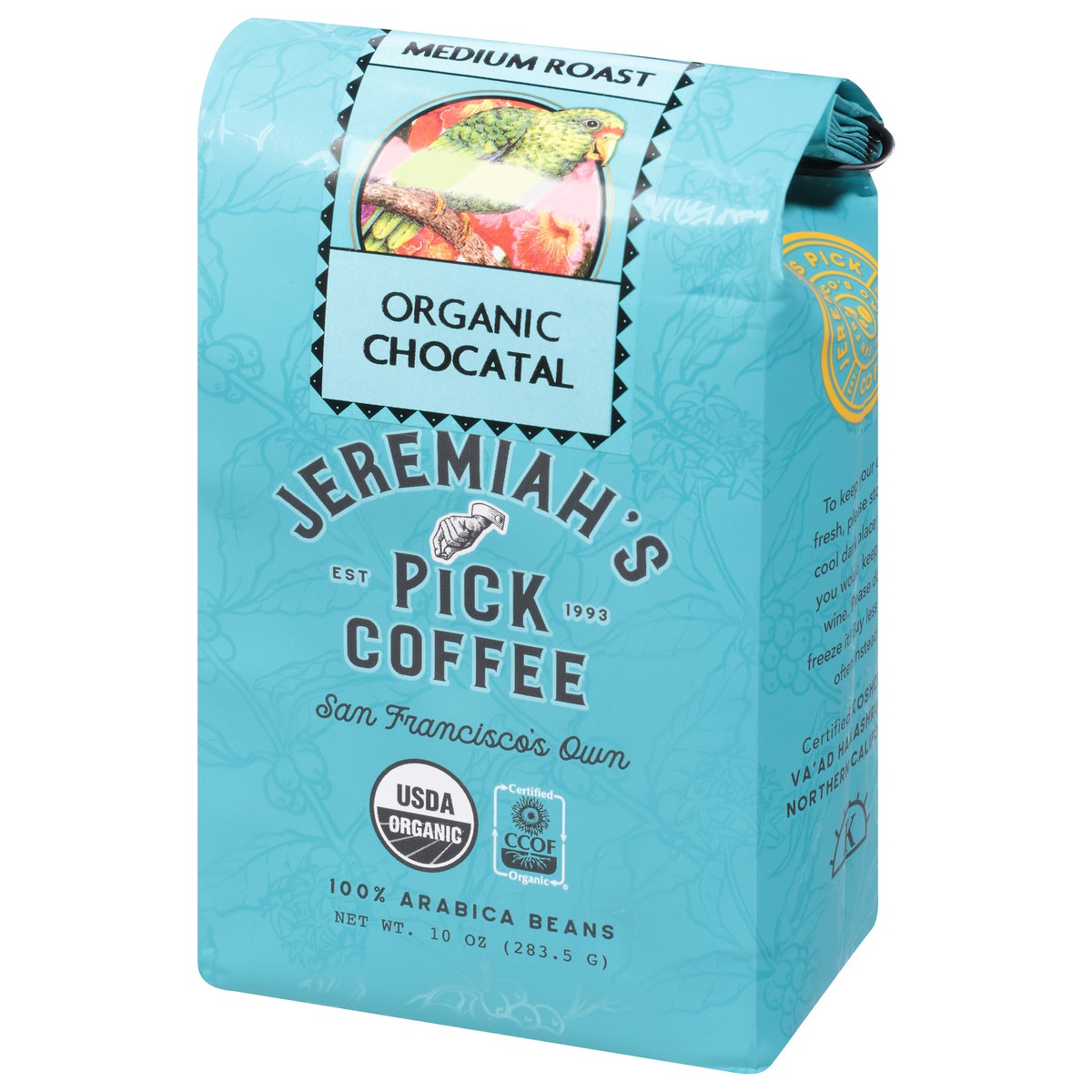 slide 8 of 9, Jeremiah's Pick Coffee Organic Medium Roast Chocatal Coffee - 10 oz, 10 oz