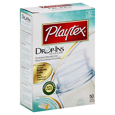 slide 1 of 1, Playtex Plytx Drop-In Sac4Z, 50 ct