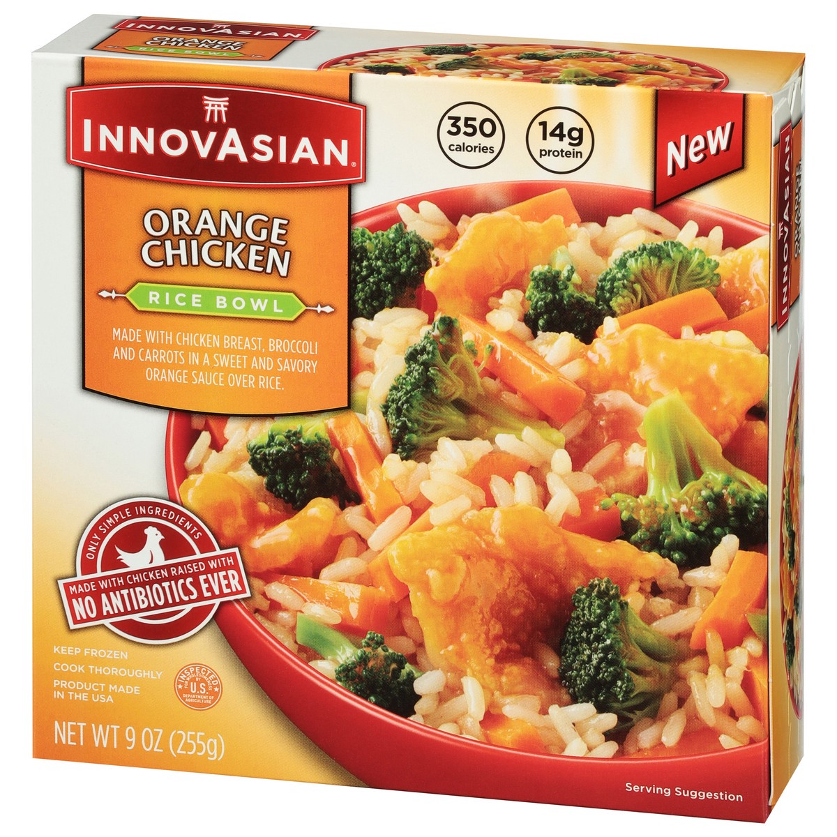 slide 10 of 11, InnovAsian Orange Chicken Rice Bowl 9 oz, 9 oz