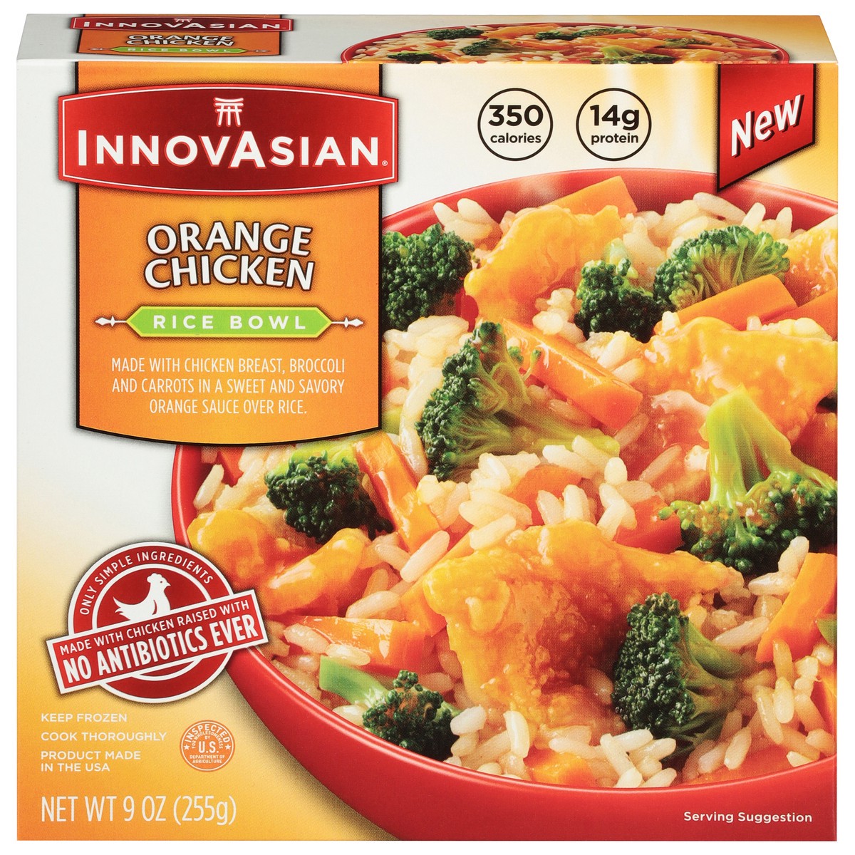 slide 6 of 11, InnovAsian Orange Chicken Rice Bowl 9 oz, 9 oz