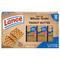 Lance Baked with Whole Grain Peanut Butter Sandwich Crackers