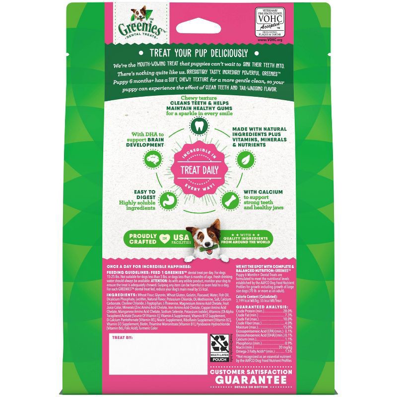 slide 9 of 10, Greenies 6 Months+ Puppy Daily Dental Dog Treats 20 ea, 20 ct; 12 oz