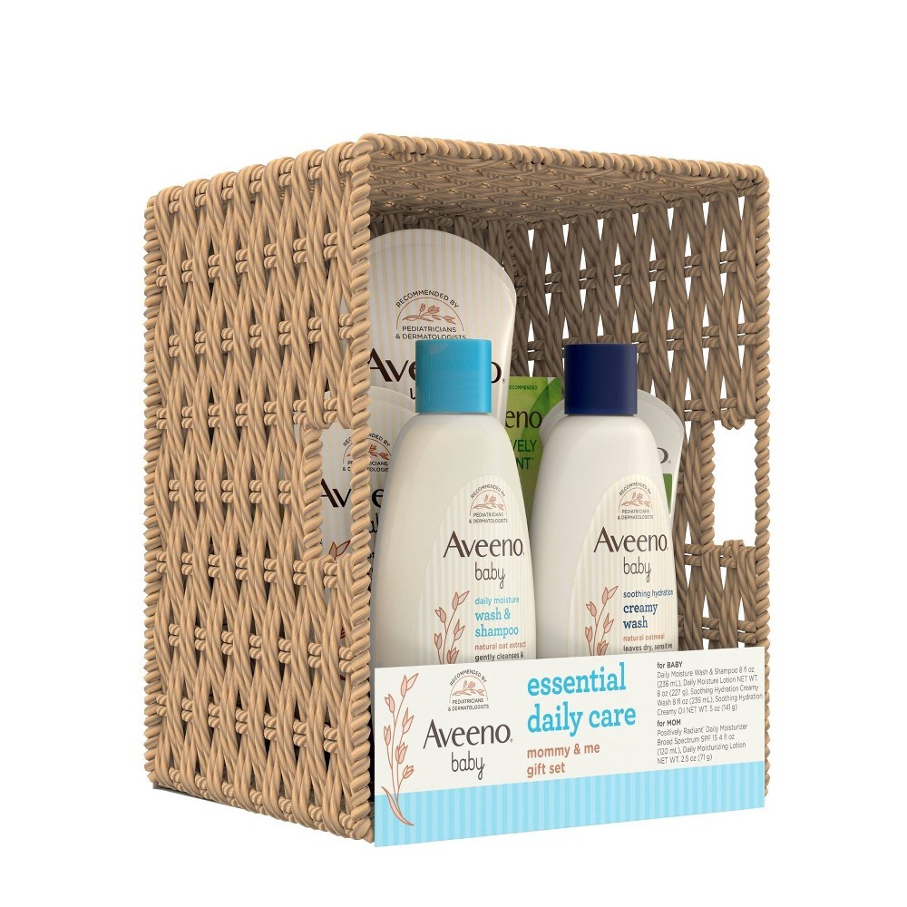 slide 4 of 9, Aveeno Essential Baby & Mommy Skincare Gift Set, 7 items, 1 ct