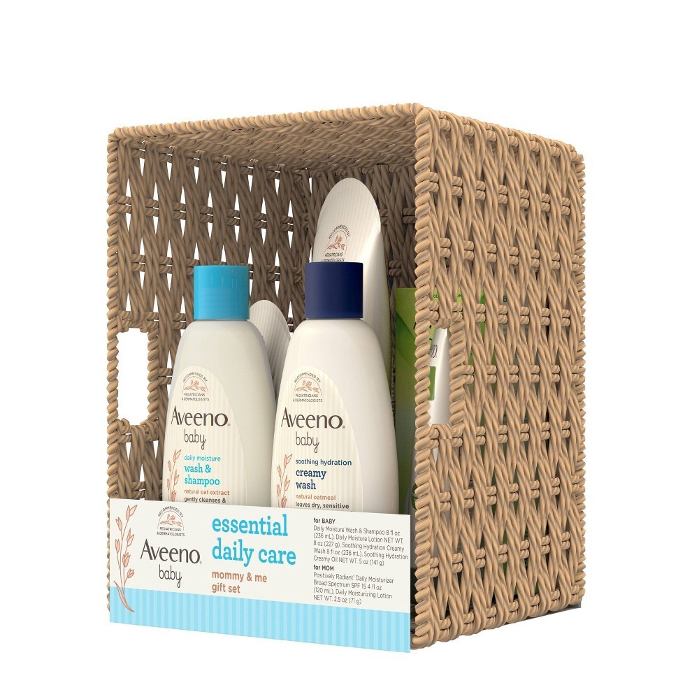 slide 5 of 9, Aveeno Essential Baby & Mommy Skincare Gift Set, 7 items, 1 ct