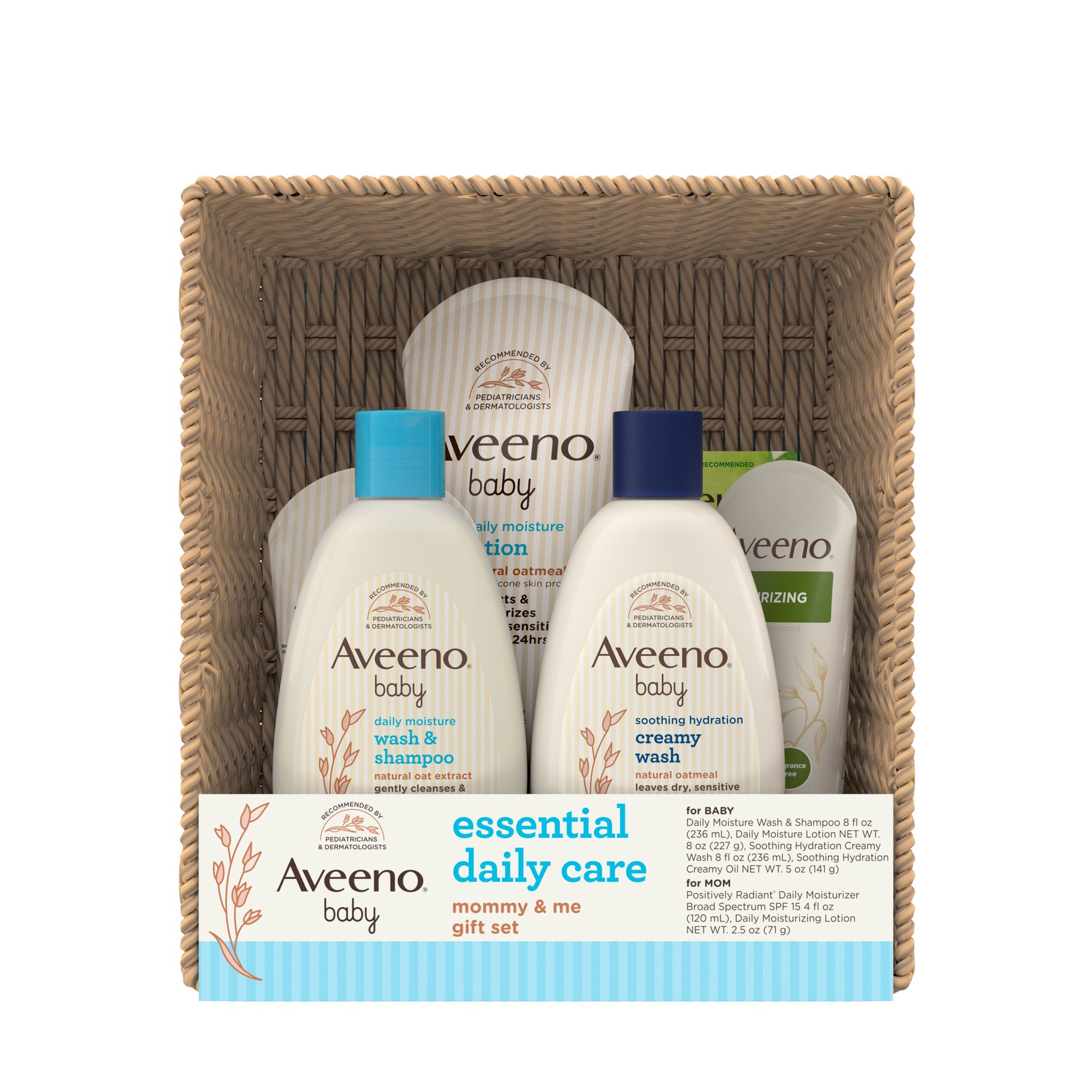 slide 1 of 9, Aveeno Essential Baby & Mommy Skincare Gift Set, 7 items, 1 ct