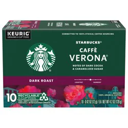 Starbucks Dark Roast Caffe Verona Coffee Pack 10 K-Cup Pods