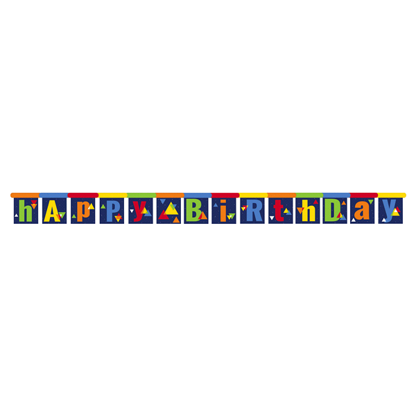 slide 1 of 1, Creative Converting Happy Birthday Jointed Banner, 1 ct