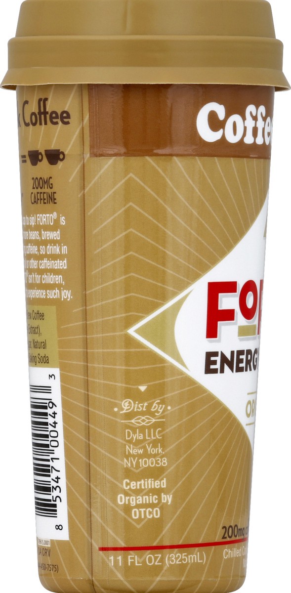 slide 3 of 4, Forto Organic Coffee Latte Bottle, 11 oz