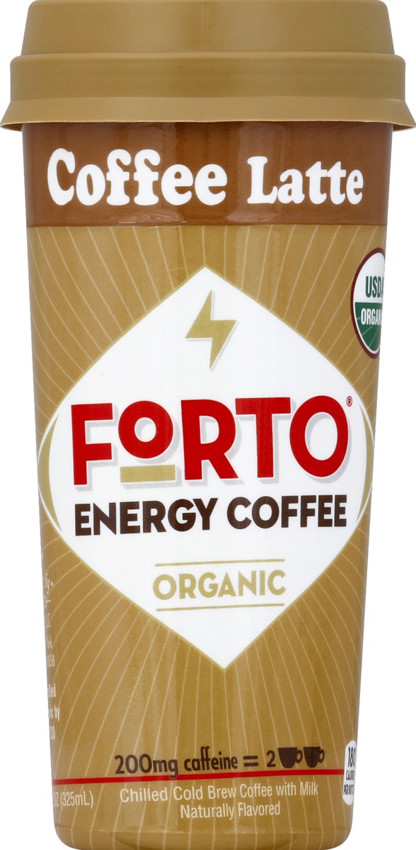 slide 4 of 4, Forto Organic Coffee Latte Bottle, 11 oz