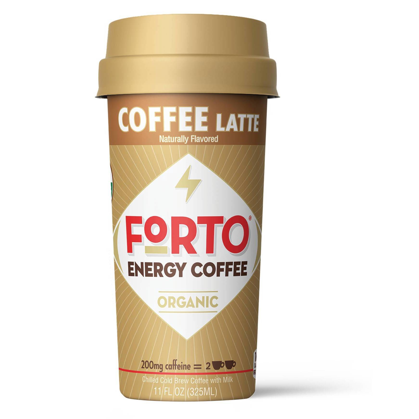 slide 1 of 4, Forto Organic Coffee Latte Bottle, 11 oz