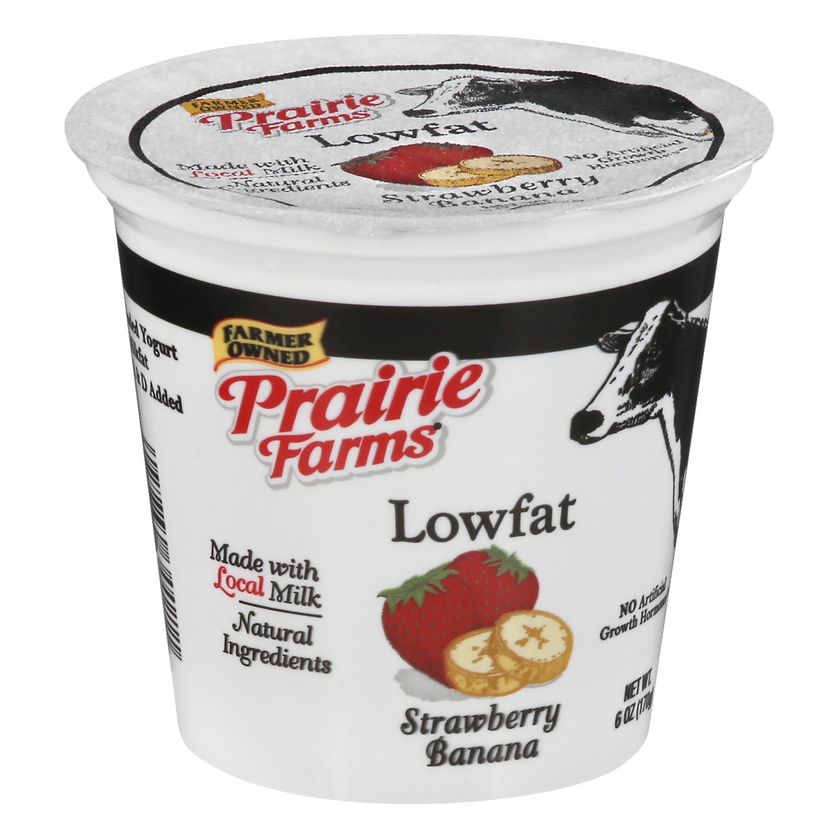 slide 2 of 10, Prairie Farms Lowfat Blended Strawberry Banana Yogurt 6 oz, 6 oz