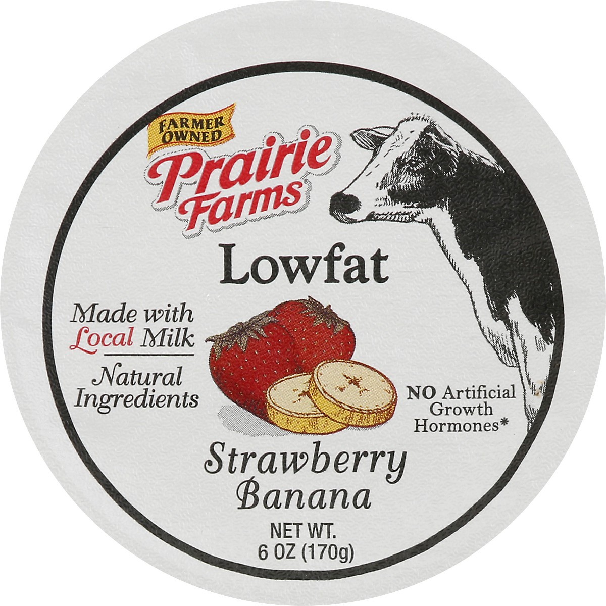 slide 6 of 10, Prairie Farms Lowfat Blended Strawberry Banana Yogurt 6 oz, 6 oz