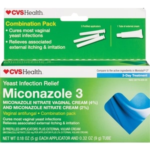 slide 1 of 1, CVS Health Miconazole 3 Vaginal Antifungal Combination Pack, 0.18 oz