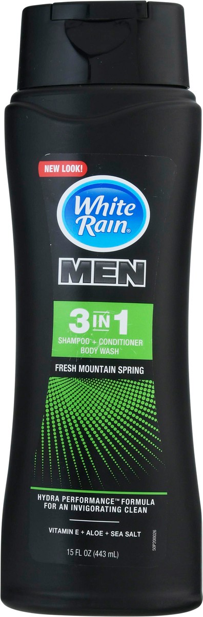 slide 3 of 13, White Rain For Men 3-In-1 Fresh Mountain Spring Shampoo + Conditioner + Body Wash, 15 oz