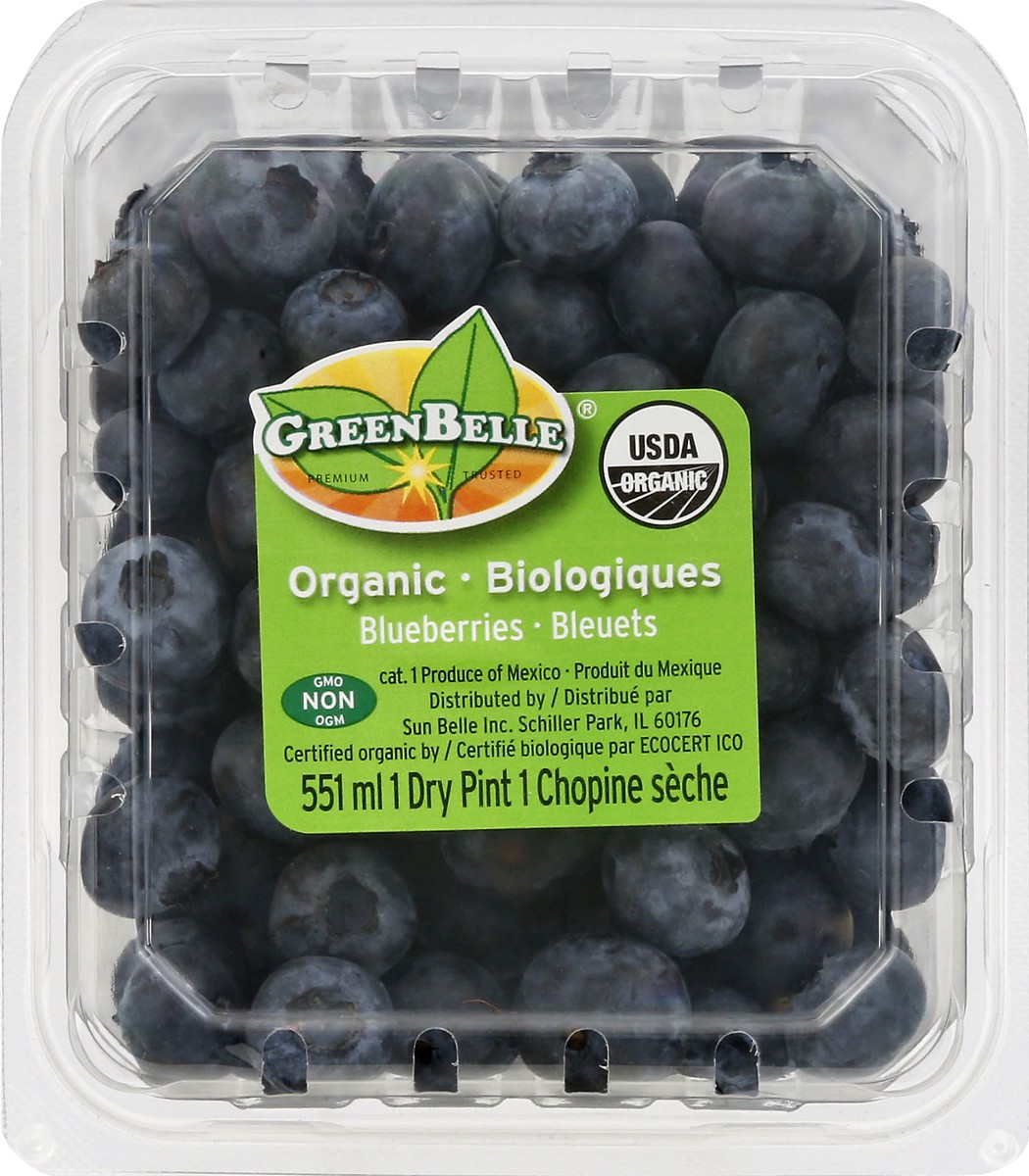 slide 6 of 9, GreenBelle Organic Blueberries 551 ml, 551 ml