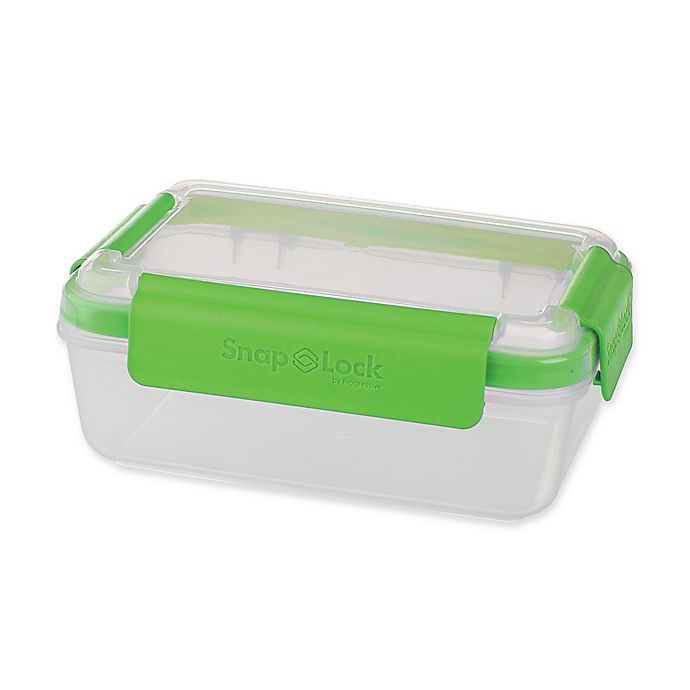 slide 1 of 1, Progressive SnapLock Rectangular 4-Cup Food Storage Container - Green, 1 ct