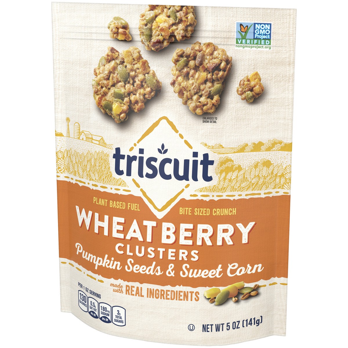 slide 4 of 11, Nabisco Triscuit Wheat Berry Clusters Pumpkin Seeds & Sweet Corn, 5 oz