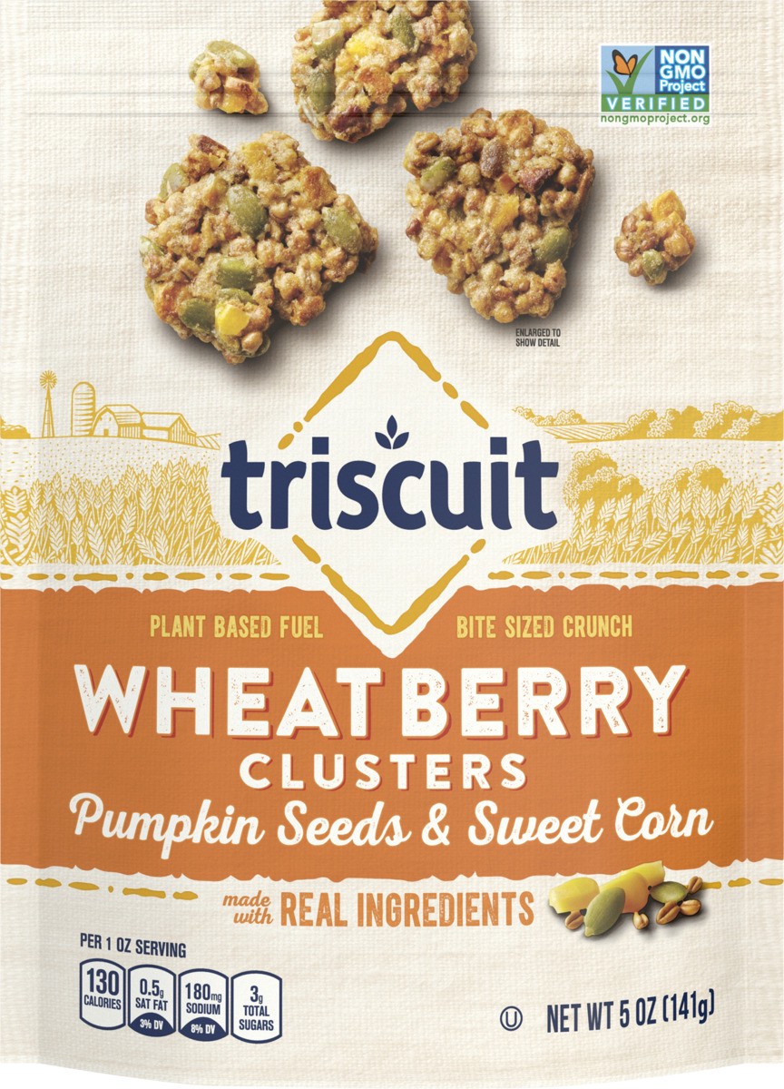 slide 10 of 11, Nabisco Triscuit Wheat Berry Clusters Pumpkin Seeds & Sweet Corn, 5 oz
