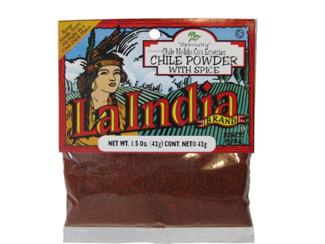 slide 1 of 1, La India Chili Powder with Spice, 1.5 oz