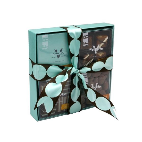 slide 1 of 1, V Chocolates Sampler Box, 12.8 oz