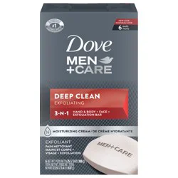 Dove Body Soap and Face Bar Deep Clean, 3.75 oz, 6 Bars