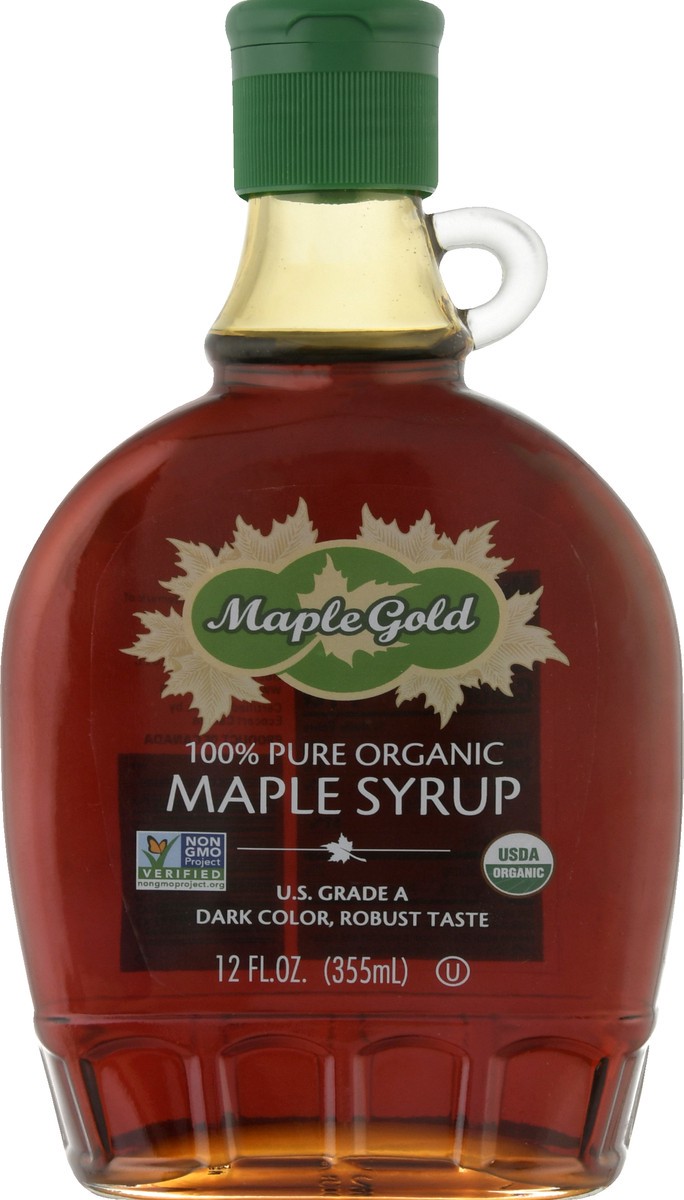 slide 7 of 10, Maple Gold Organic 100% Pure Maple Syrup 12 oz, 12 oz