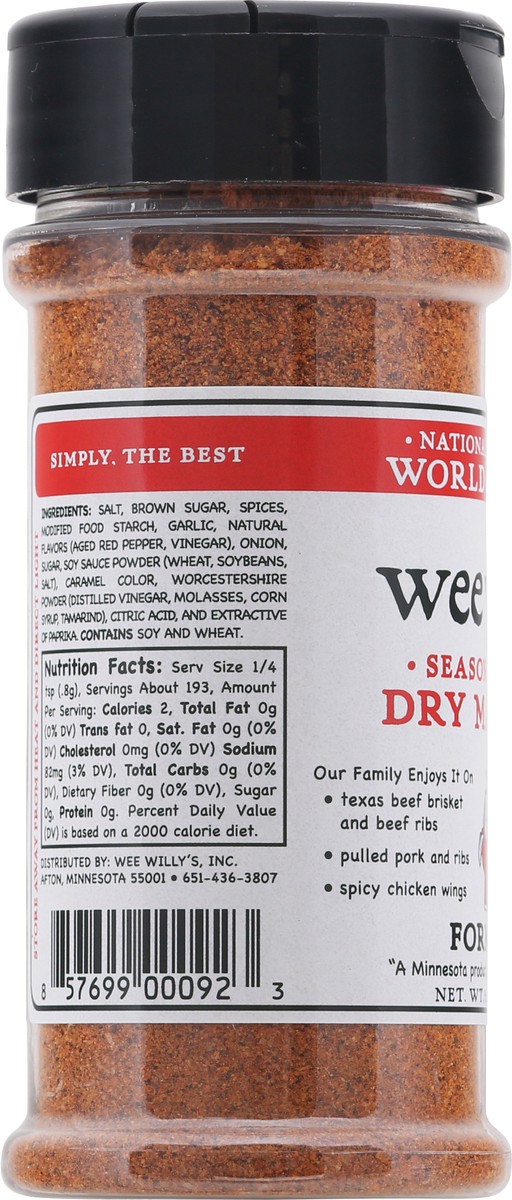 slide 7 of 9, Wee Willy's Formula No 2 Dry Marinade, 5.5 oz