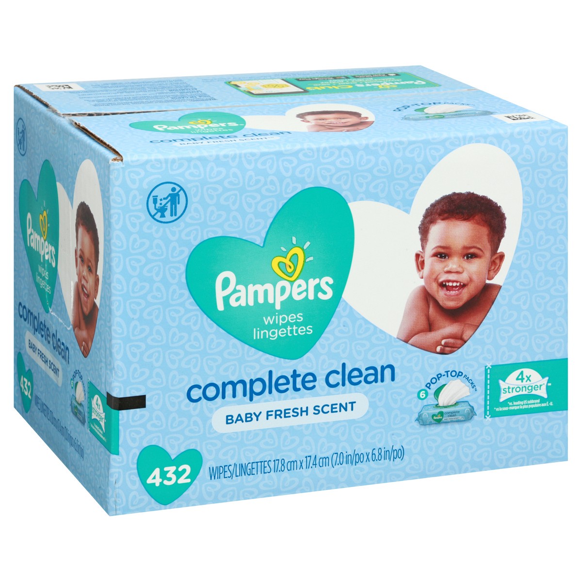 slide 7 of 11, Pampers Complete Clean Pop-Top Packs Baby Fresh Scent Wipes 6 ea, 432 ct
