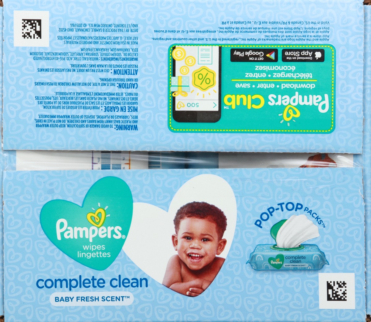 slide 11 of 11, Pampers Complete Clean Pop-Top Packs Baby Fresh Scent Wipes 6 ea, 432 ct