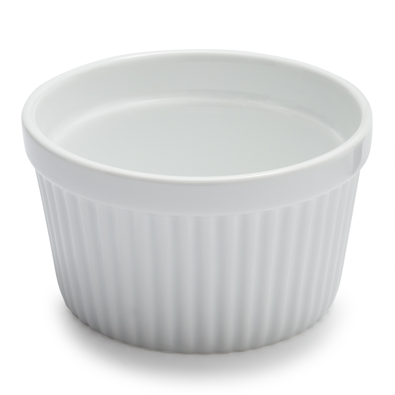 slide 1 of 1, Sur La Table Porcelain Round Ramekin with Ribbed Sides, 13 oz