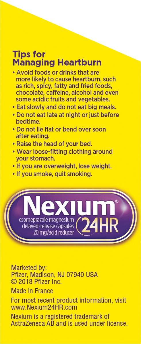 slide 2 of 9, Nexium 24HR ClearMinis Acid Reducer Heartburn Relief Delayed Release Capsules with Esomeprazole Magnesium - 42 Count, 42 ct