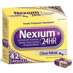 Nexium 24hr Clearminis Delayed Release Heartburn Relief Capsules Esomeprazole Magnesium Acid Reducer