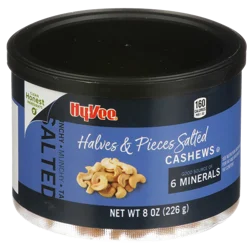 Hy-Vee Salted Cashews Halves & Pieces