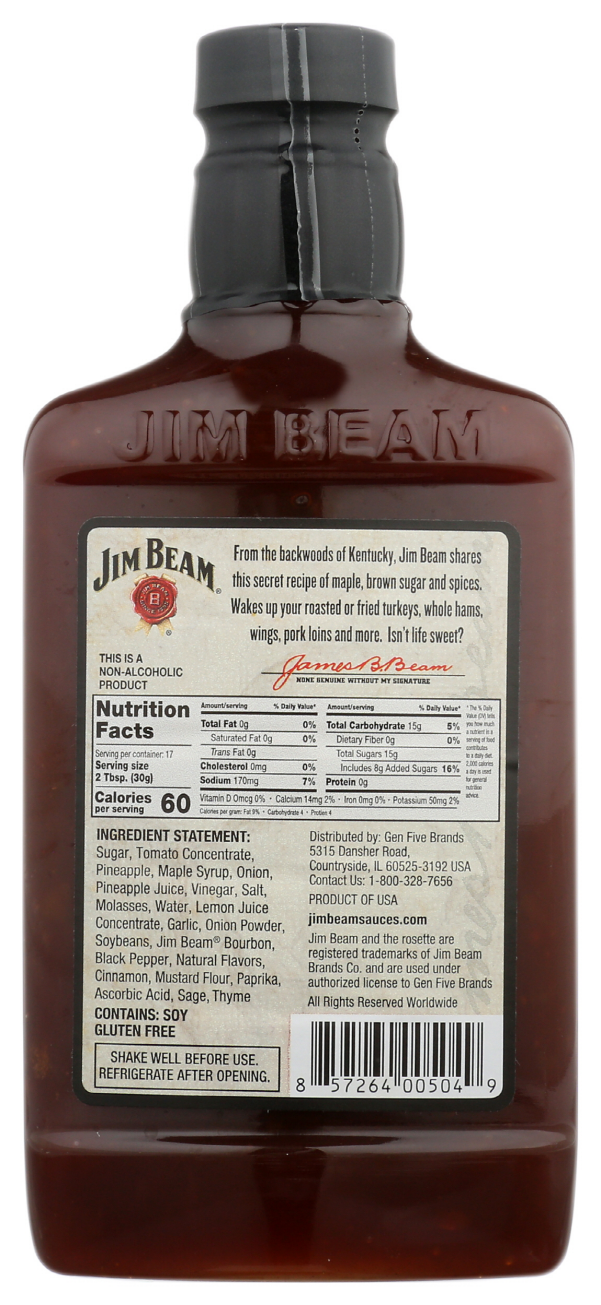 slide 4 of 4, Jim Beam Barbecue Sauce 18 oz, 18 oz