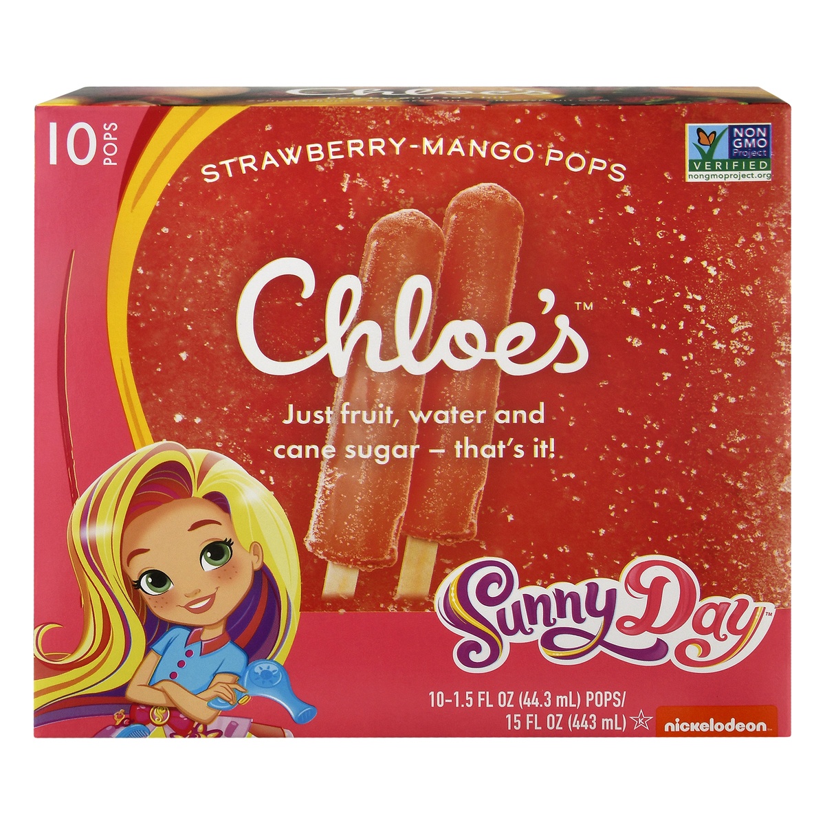 slide 1 of 1, Chloe's Strawberry - Mango Pops, 15 oz