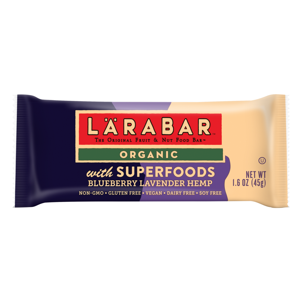 slide 1 of 1, LÄRABAR Blueberry Lavender Hemp Bar, 1.6 oz