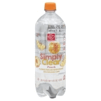 slide 1 of 1, Harris Teeter Simply Clear Peach Sparkling Water Beverage, 33.8 oz