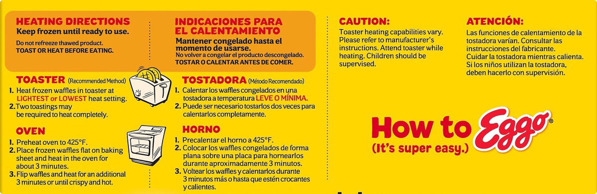 slide 3 of 8, Eggo Kellogg's Eggo Thick and Fluffy Blueberry Frozen Waffles, 11.6 oz