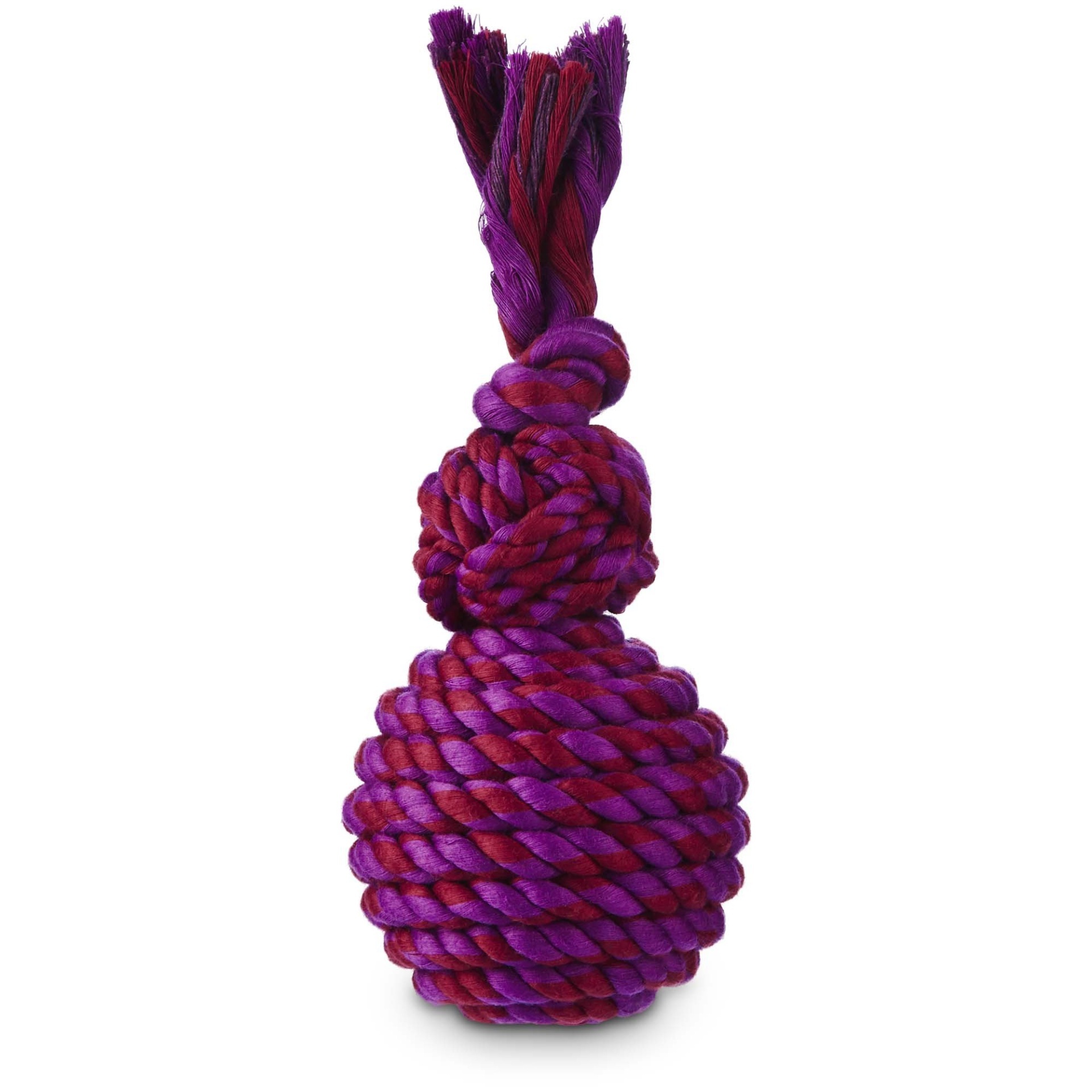 slide 1 of 1, Leaps & Bounds Rope Ball and Monkey Fist Dog Toy, small