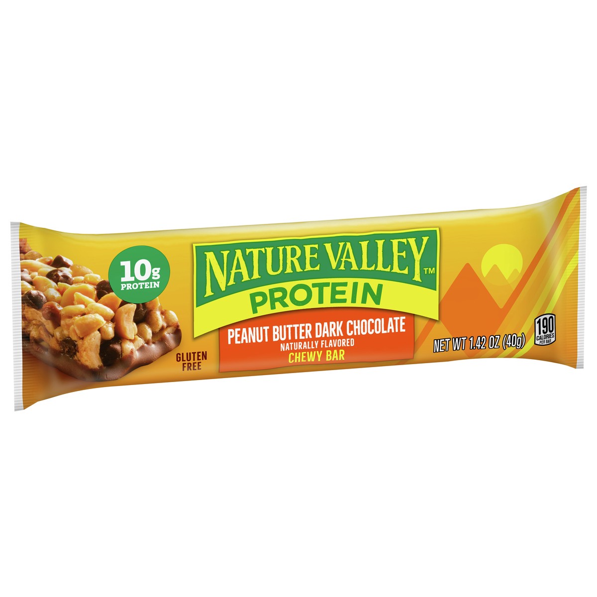 slide 2 of 9, Nature Valley(tm) Peanut Butter Dark Chocolate Protein Chewy Bars, 1.42 oz