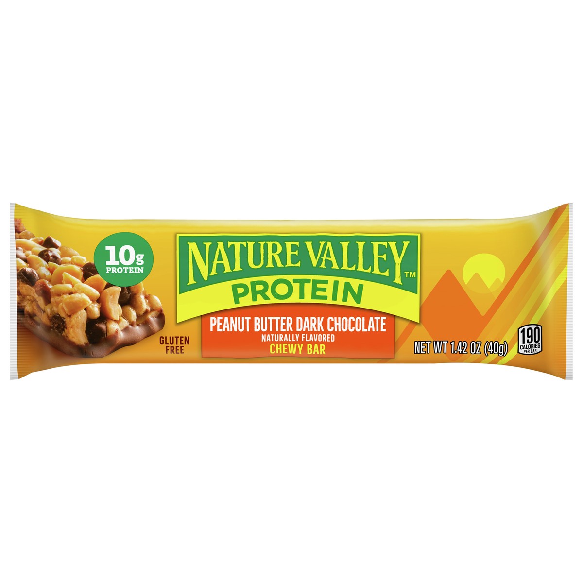 slide 1 of 9, Nature Valley(tm) Peanut Butter Dark Chocolate Protein Chewy Bars, 1.42 oz