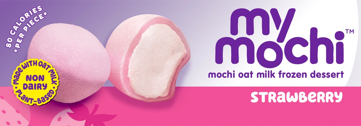 slide 6 of 9, My/Mochi Non-Dairy Frozen Dessert Strawberry, 6-Pack, 6 ct; 1.5 oz