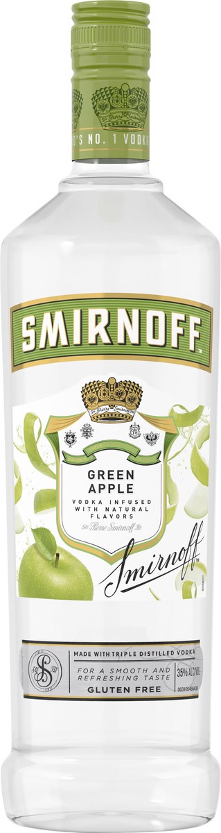 slide 2 of 4, Smirnoff Green Apple Vodka, 1 l