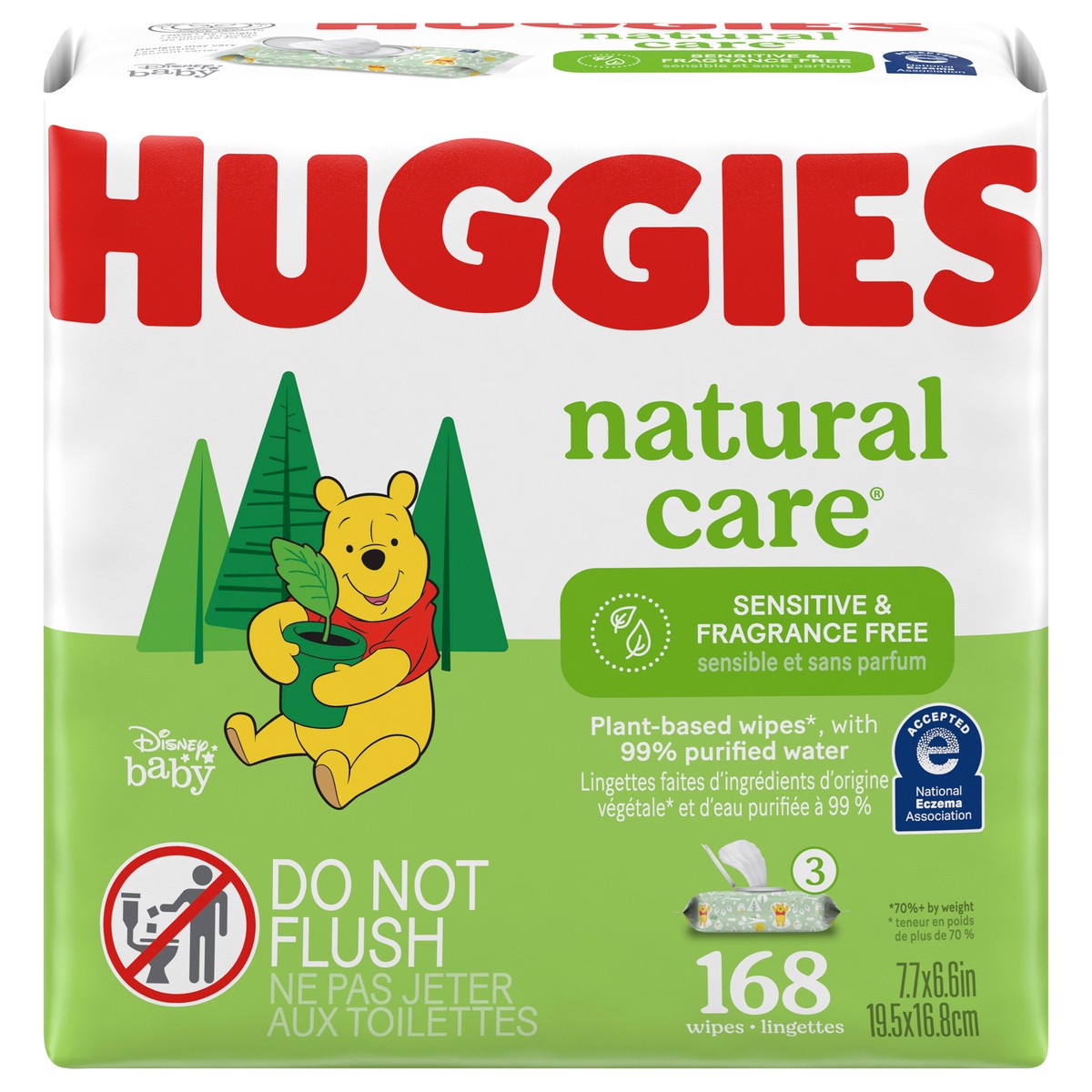 slide 1 of 5, Huggies Natural Care Sensitive Unscented Baby Wipes - 168ct, 3 ct