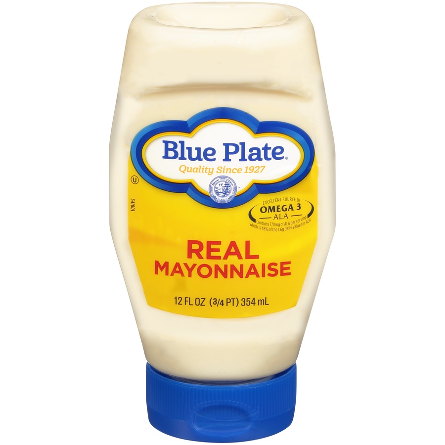 slide 1 of 1, Blue Plate Real Mayonnaise, 12 oz