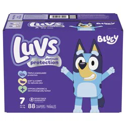 Luvs Platinum Protection Baby Diapers, Size 7, 88 Count